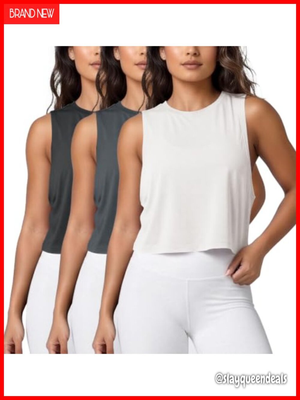 ODODOS 3-Pack Loose Tank Tops Women Sleeveless Gym Yoga Workout Tops